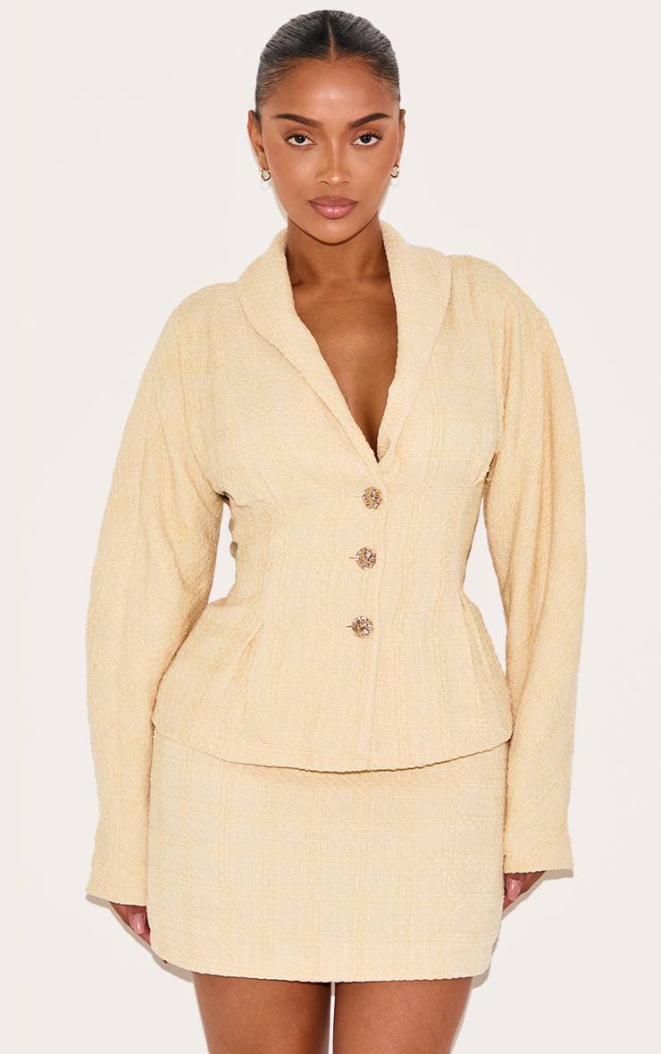 Vanille Ensemble Jupe Mini Bouclette Shape