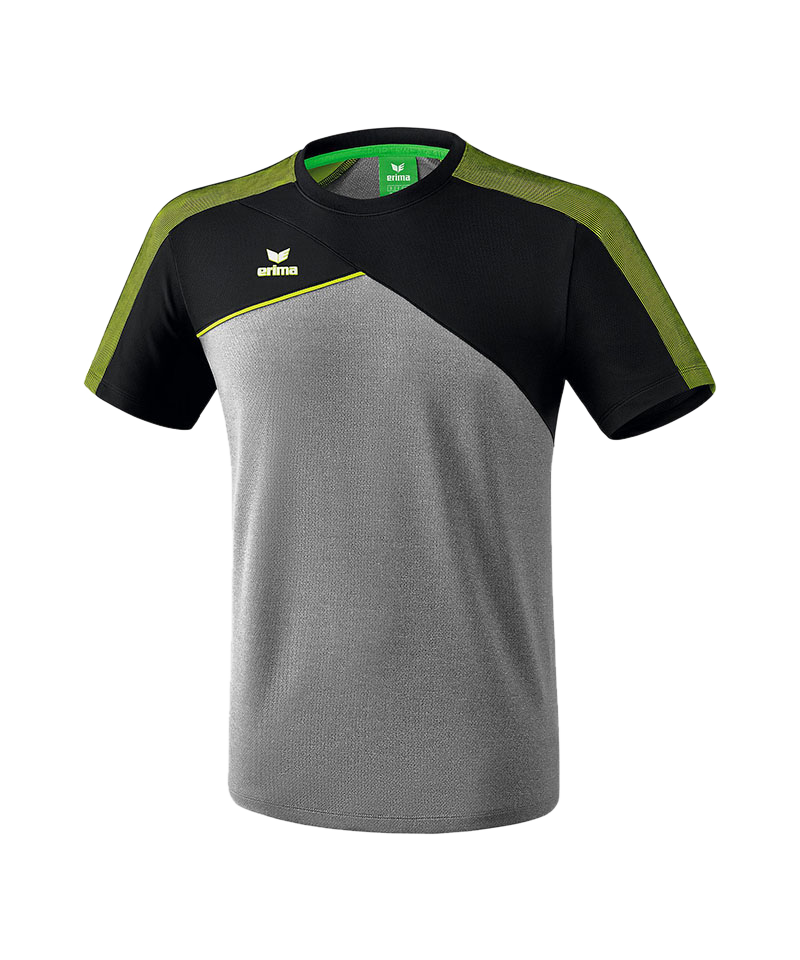 Erima Premium One 2.0 T-Shirt Grau Schwarz Grün