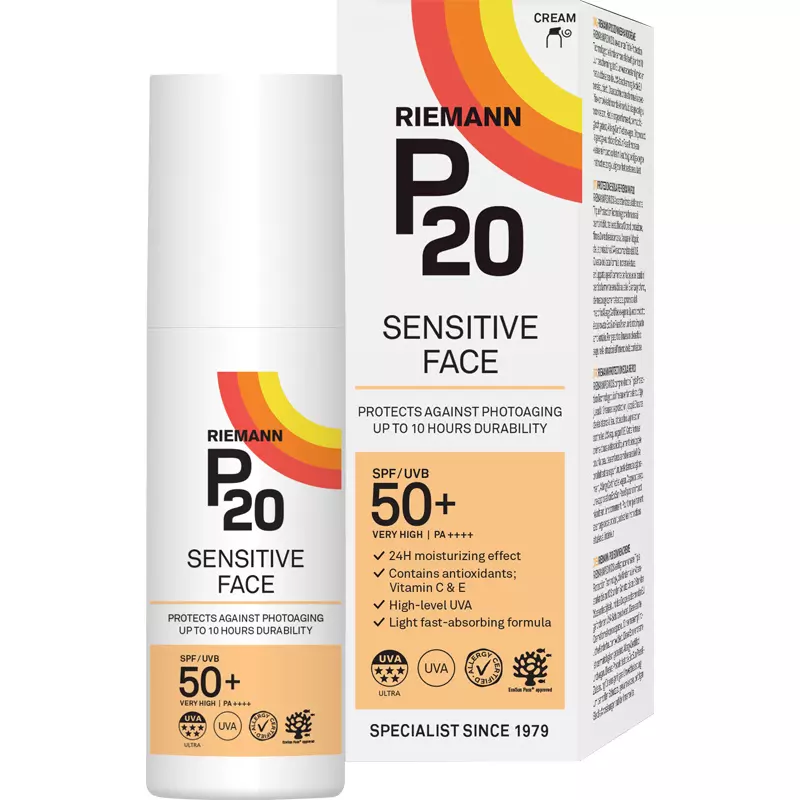 P20 Riemann Sensitive Sun Protection Face Cream SPF 50+ - 50 gr.