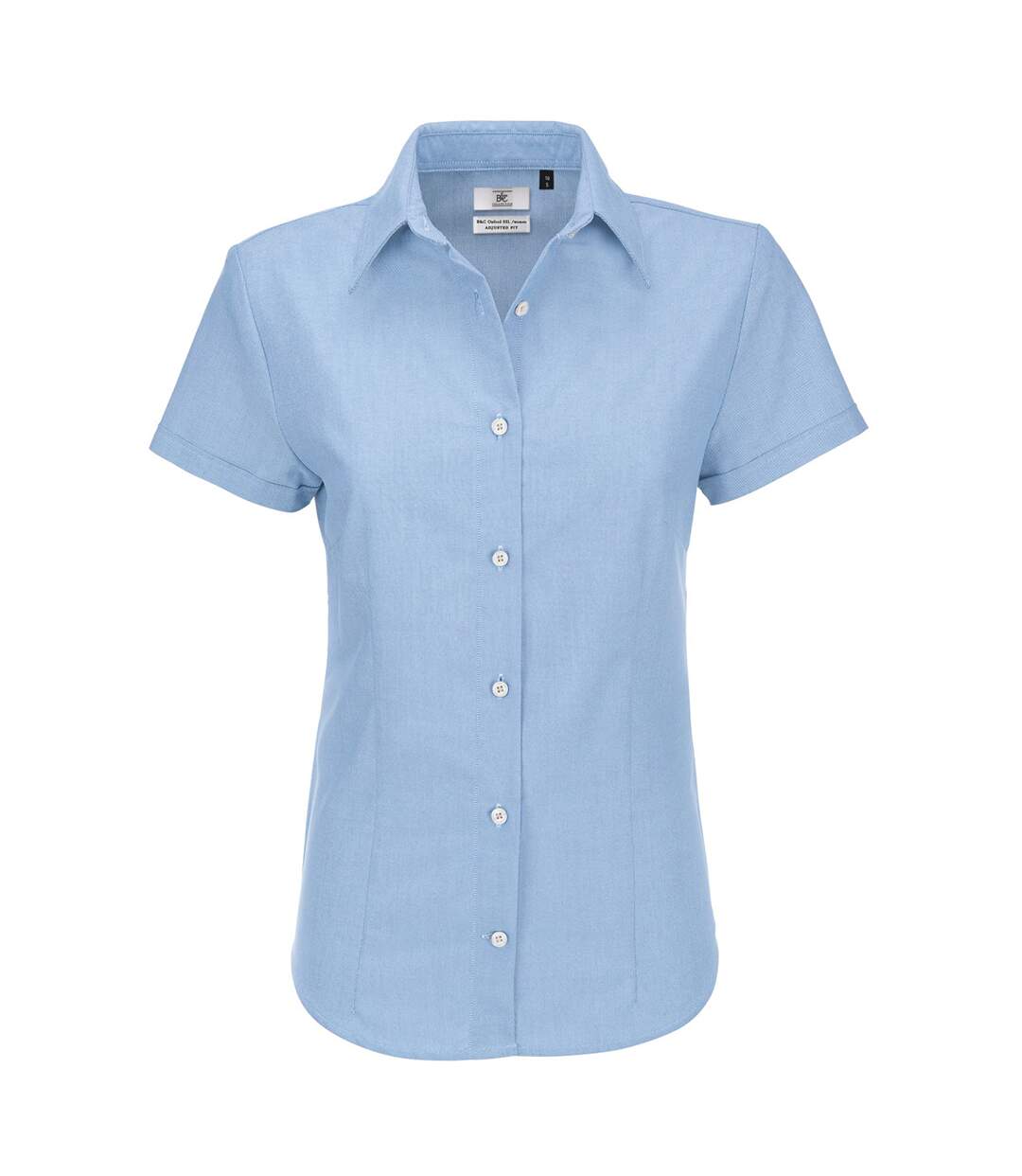 B&C - Chemisier à manches courtes OXFORD - Femme (Bleu) - UTBC116