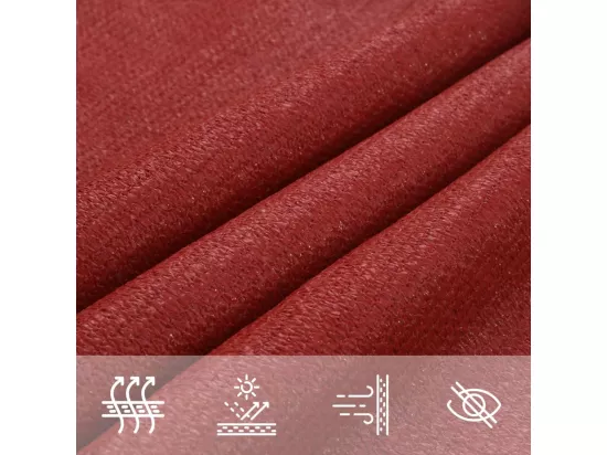 Voile d'ombrage 160 g/m² Rouge 6x8 m PEHD