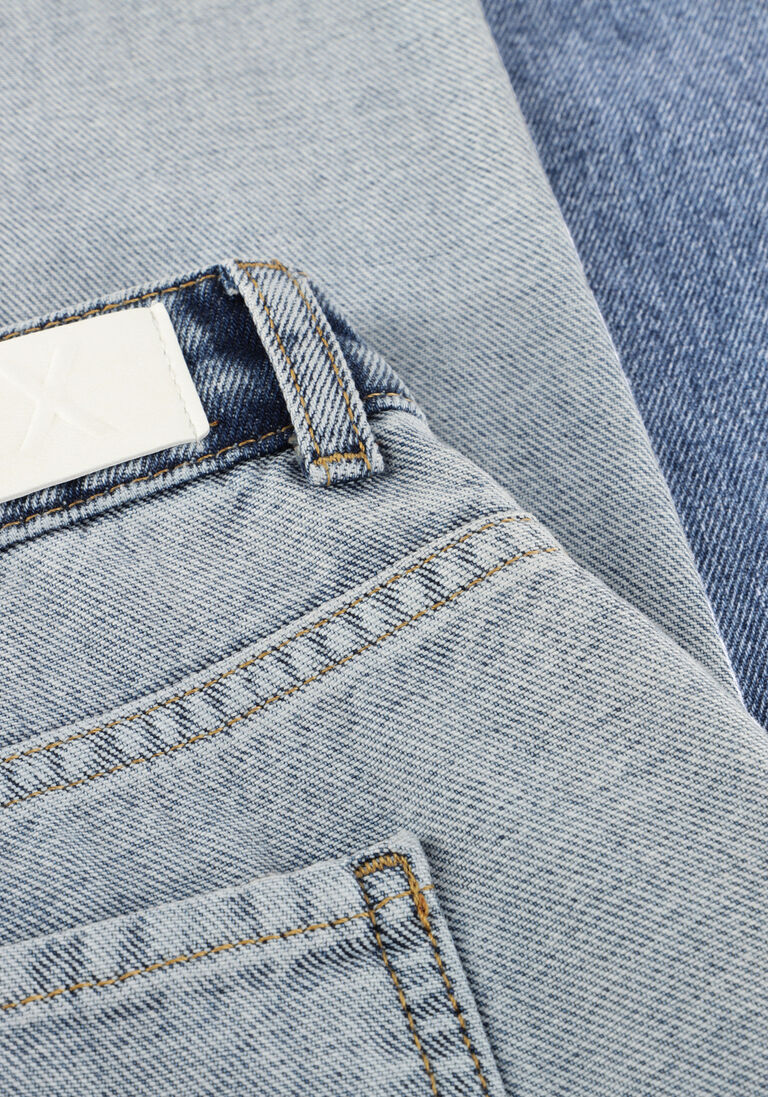 lichtblauwe alix the label jeans ladies woven mix denim pants