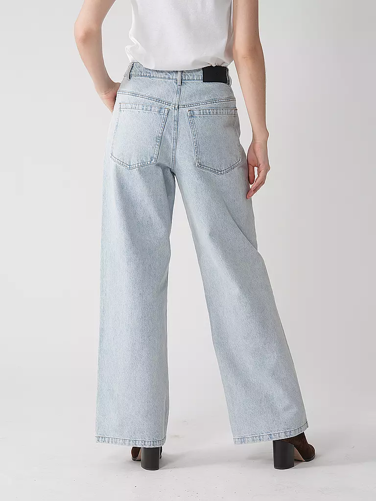 KARO KAUER Jeans Wide Fit hellblau