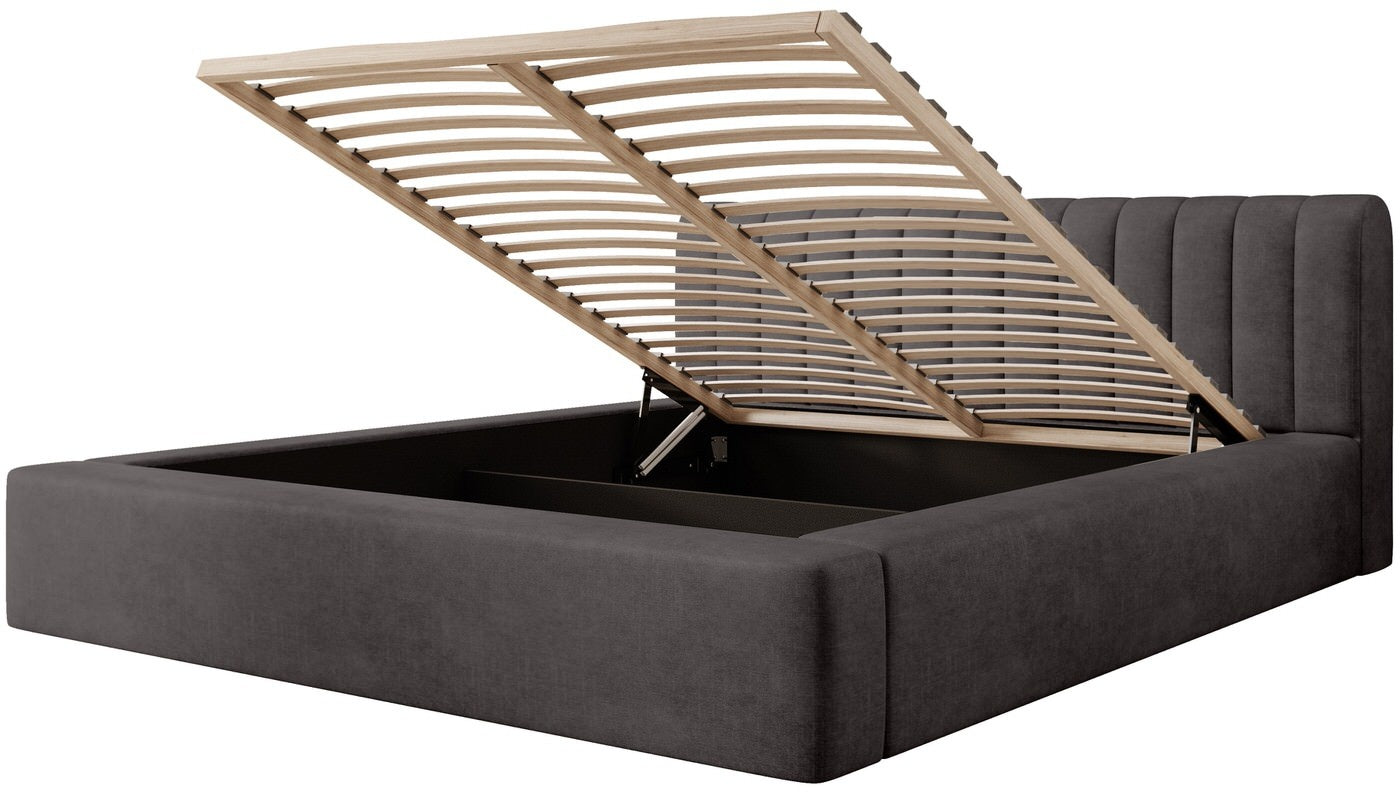 Trae Mobler Amira 140 x 200 cm Gestoffeerd Bed Antraciet