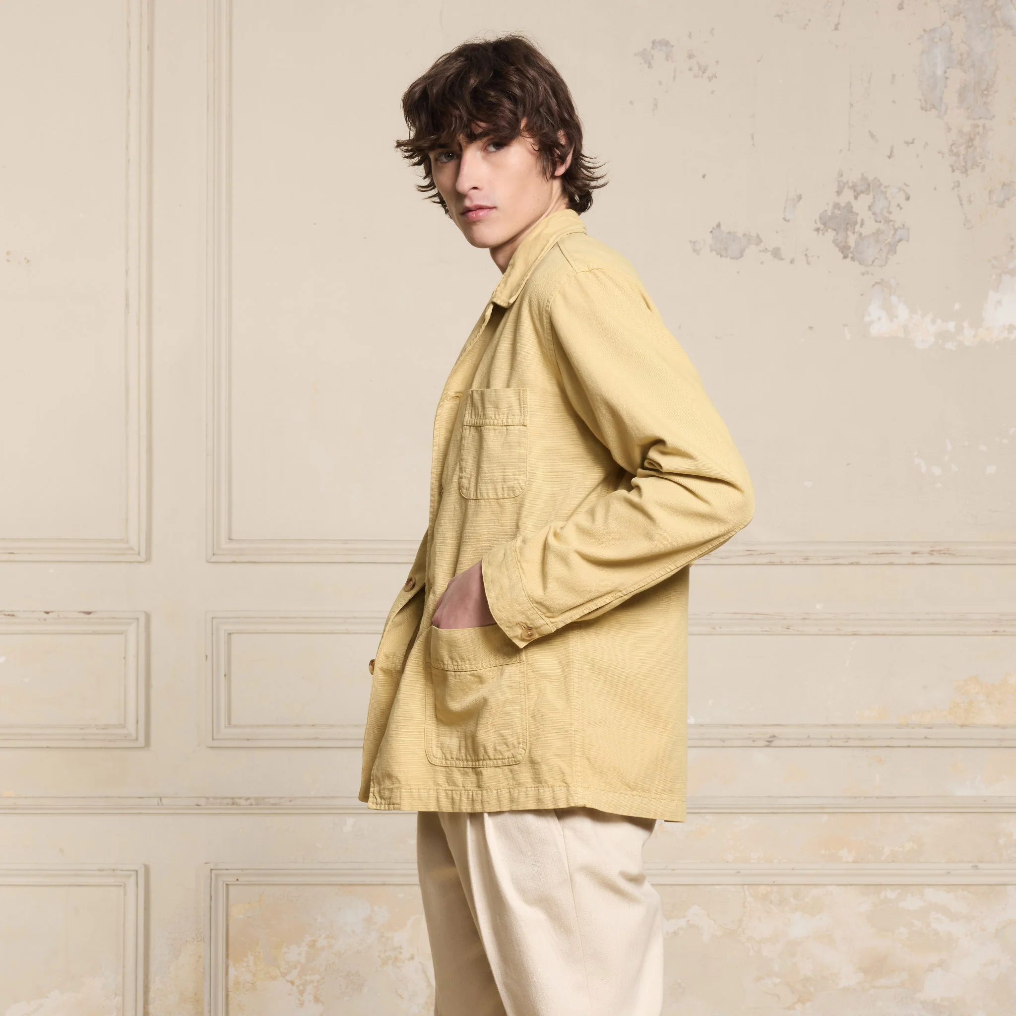 Yellow work jacket