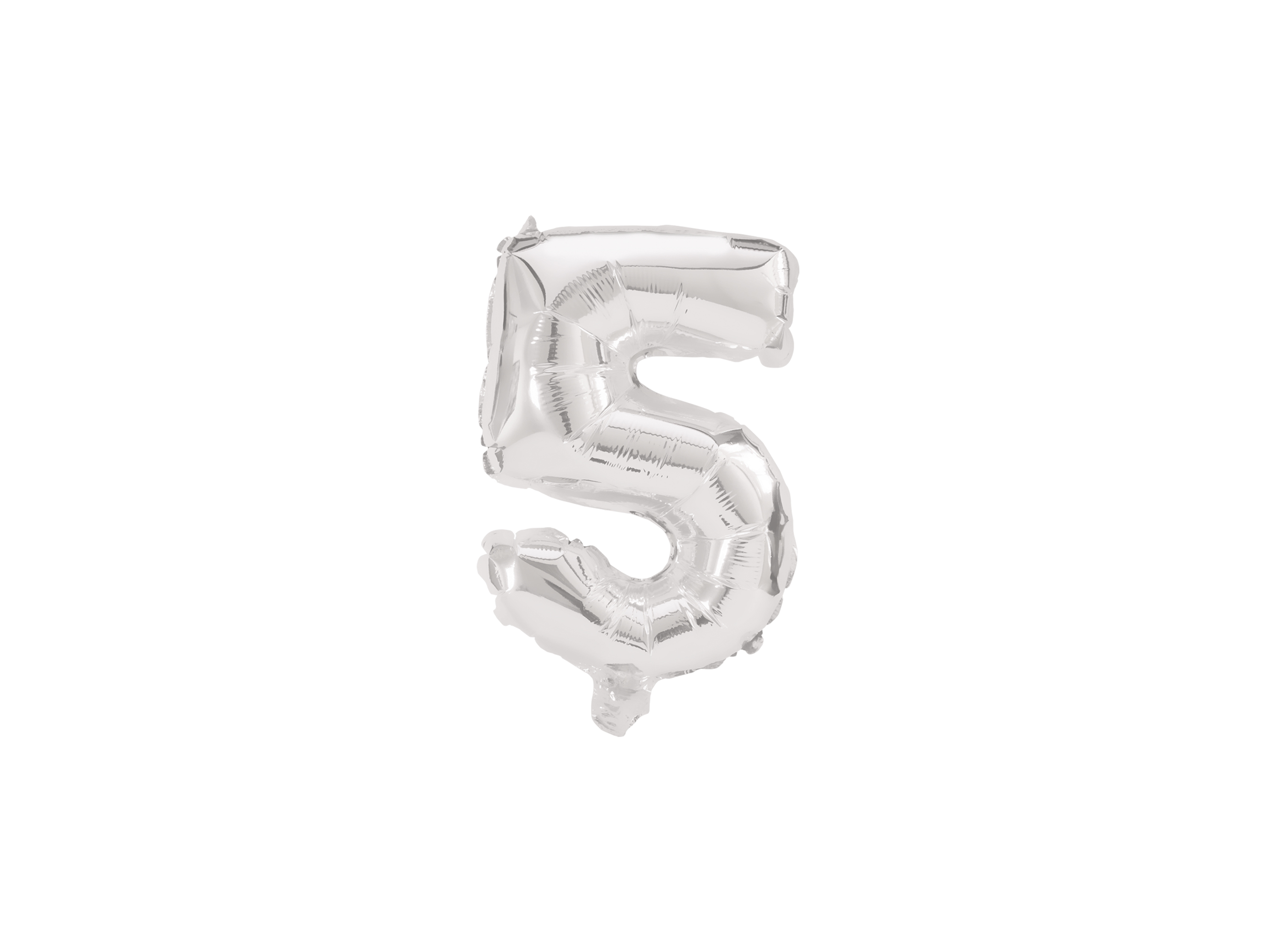 BALÃO FOIL Nº 5 PRATA 32CM