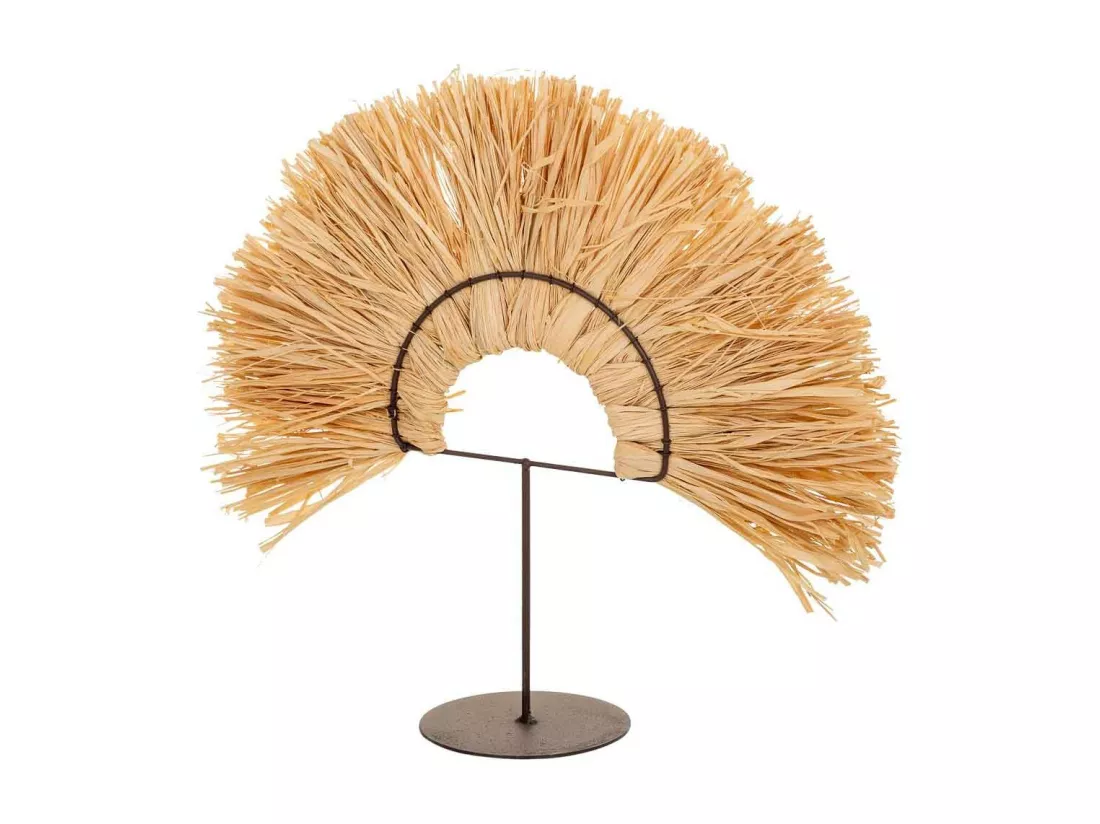 Figurine décorative en fibre naturelle marron 40x02x34.5h