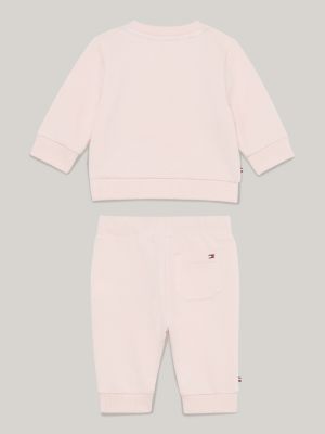 Conjunto de moletom e calça de moletom com logo