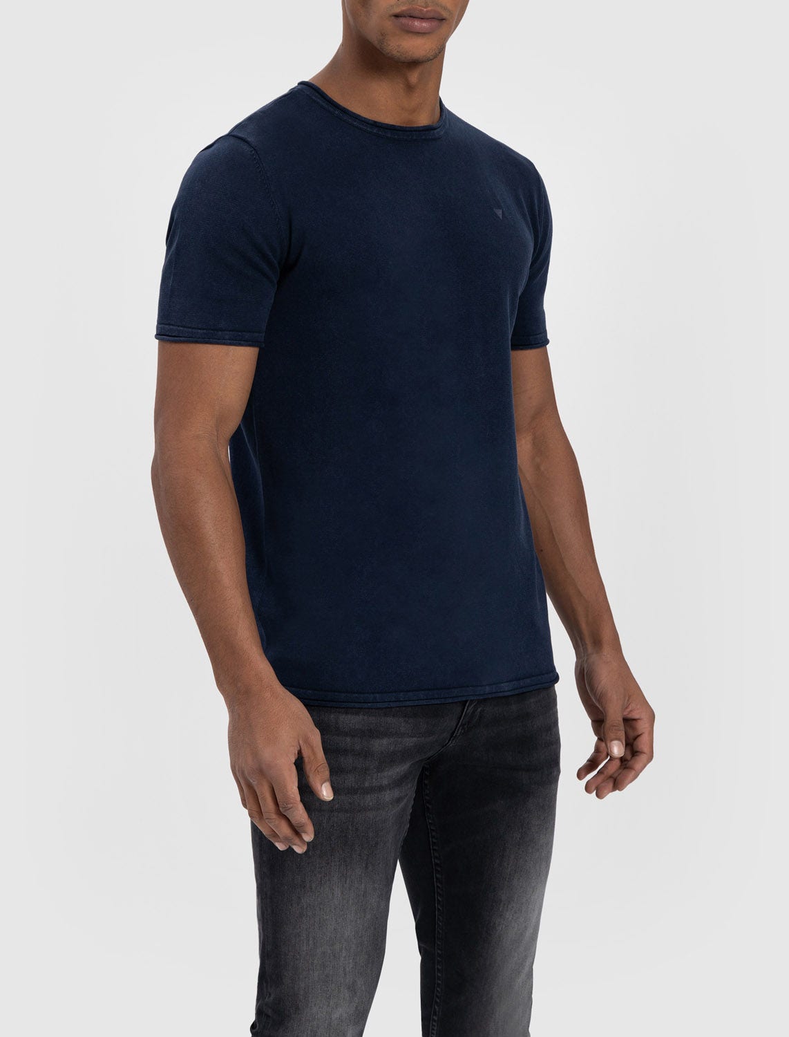 PURE PATH  Knitted Short Sleeve Shirt