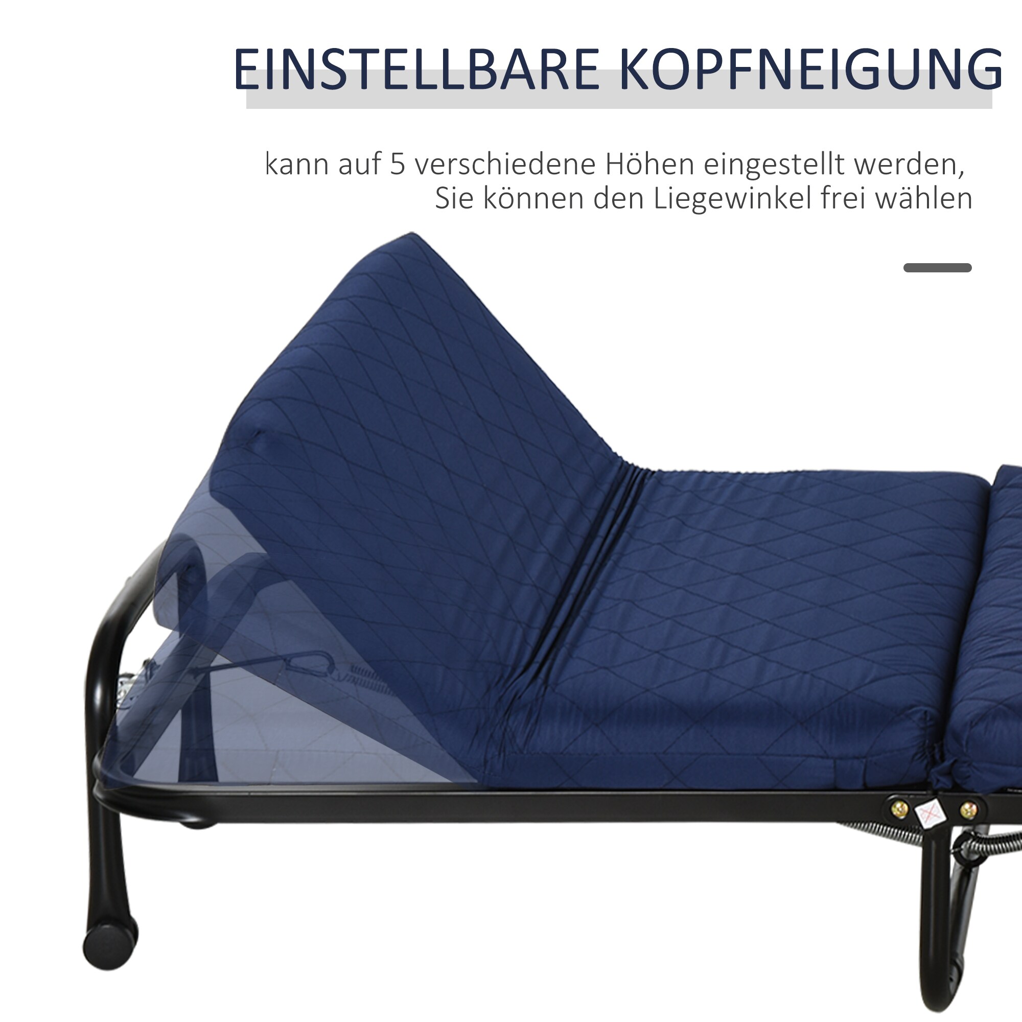 HOMCOM 2-in-1 Schlafsofa mit Rollen 184 x 65 x 26 cm(LxBxH)