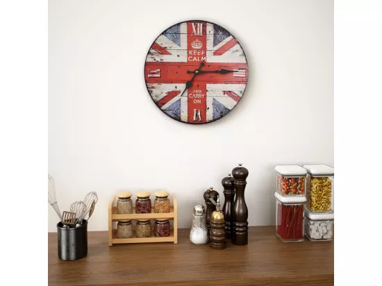 Horloge murale vintage Royaume-Uni 30 cm