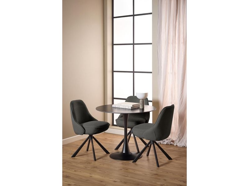 AC Design Stuhl Carlton 2 Stück, Grau Esszimmerstuhl mit ergonomischem Sitz