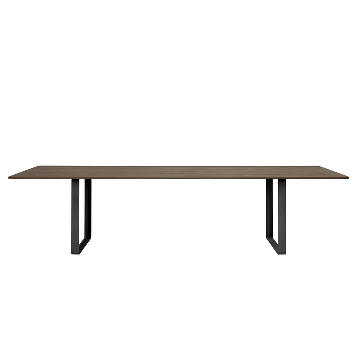 Muuto - 70/70 Esstisch, 295 x 108 cm, Eiche geräuchert / schwarz