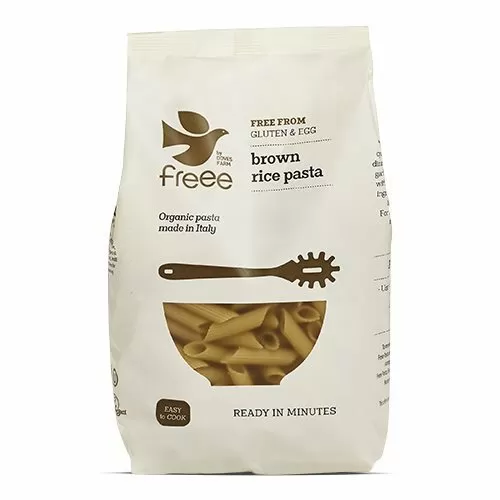 Doves Farm Pasta Brun Ris Pastapenne Glutenfri Ø - 500 g.