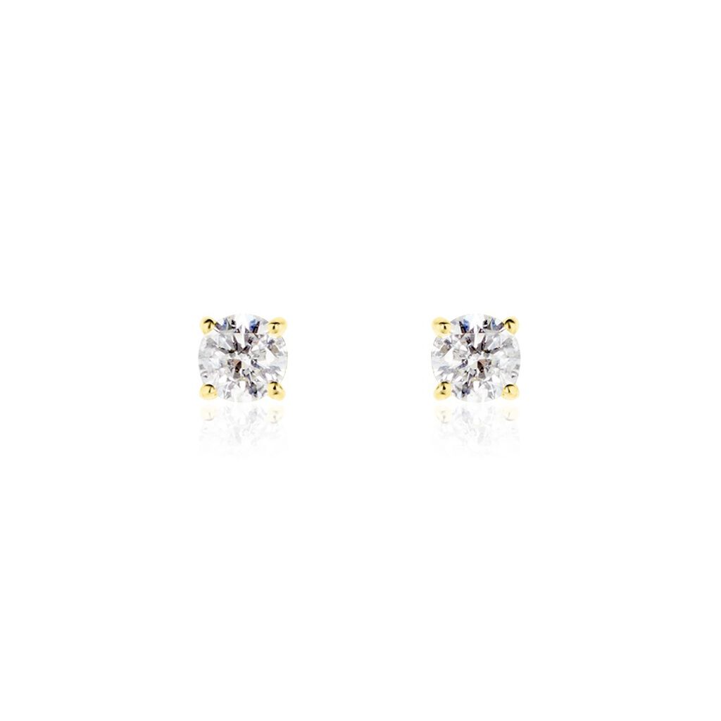 Boucles D'oreilles Puces Aphrodite Or Jaune Diamant