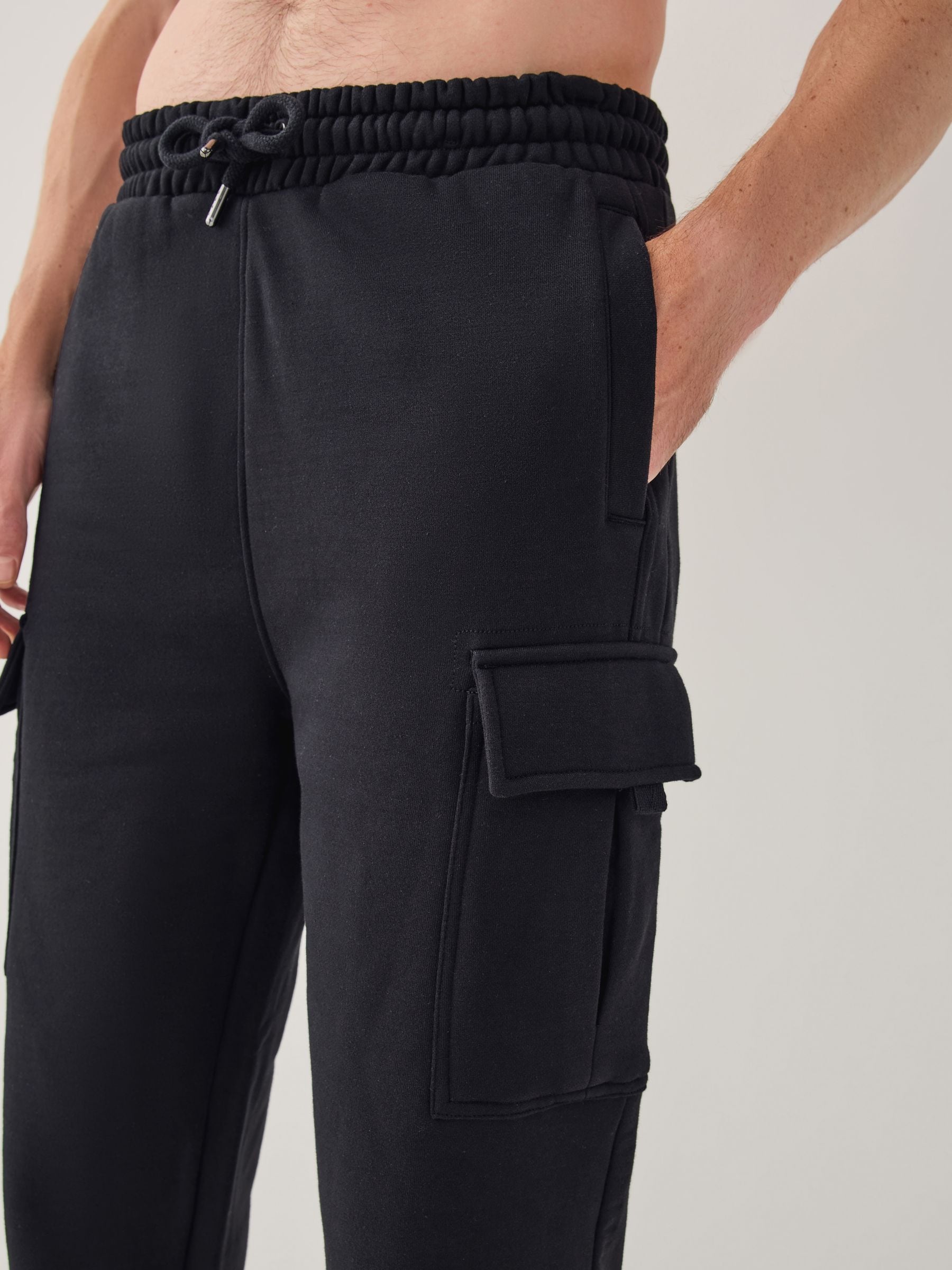 Zwart - Open - Cargo joggingbroek
