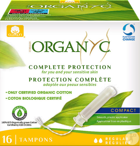 Organyc Tampon Compact Regular 100% Cotton Bio 16 Pièces