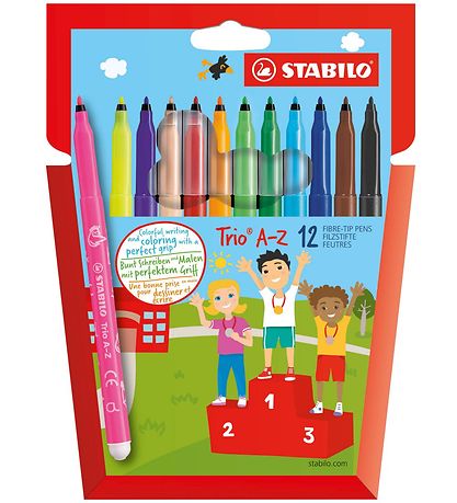 Stabilo Filzstifte - Trio A-Z - 12 st. - Mehrfarbig