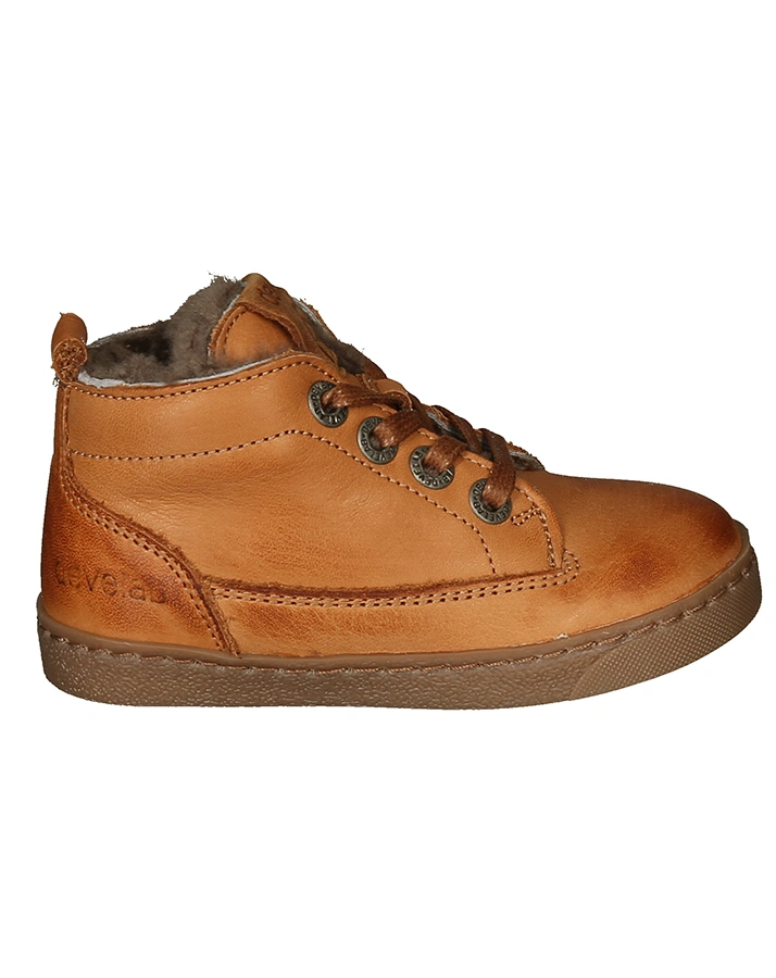 Schnür-Halbschuhe FIRSTSTEP gefüttert in cognac