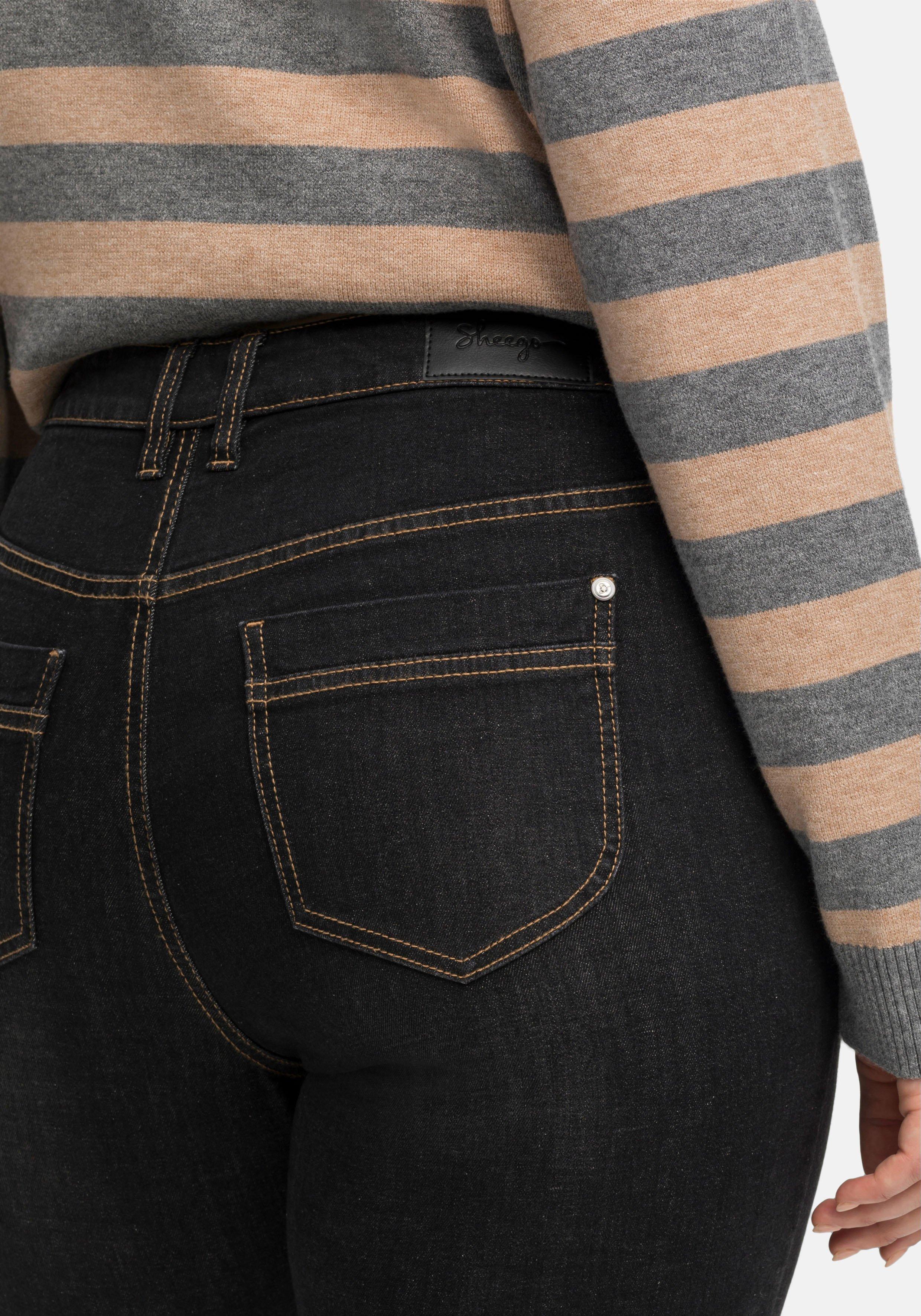 Bootcut-Jeans mit 3D-Catfaces