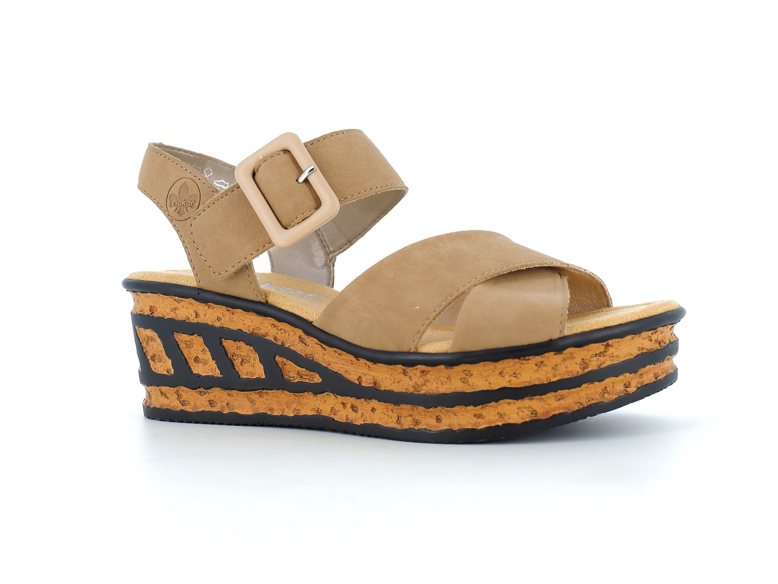 Rieker-68163 Synthétique Beige