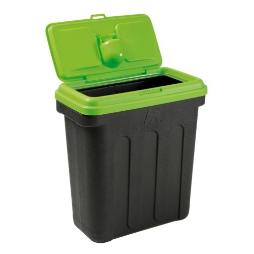 Recipiente para ração de animais de estimação, verde/preto
