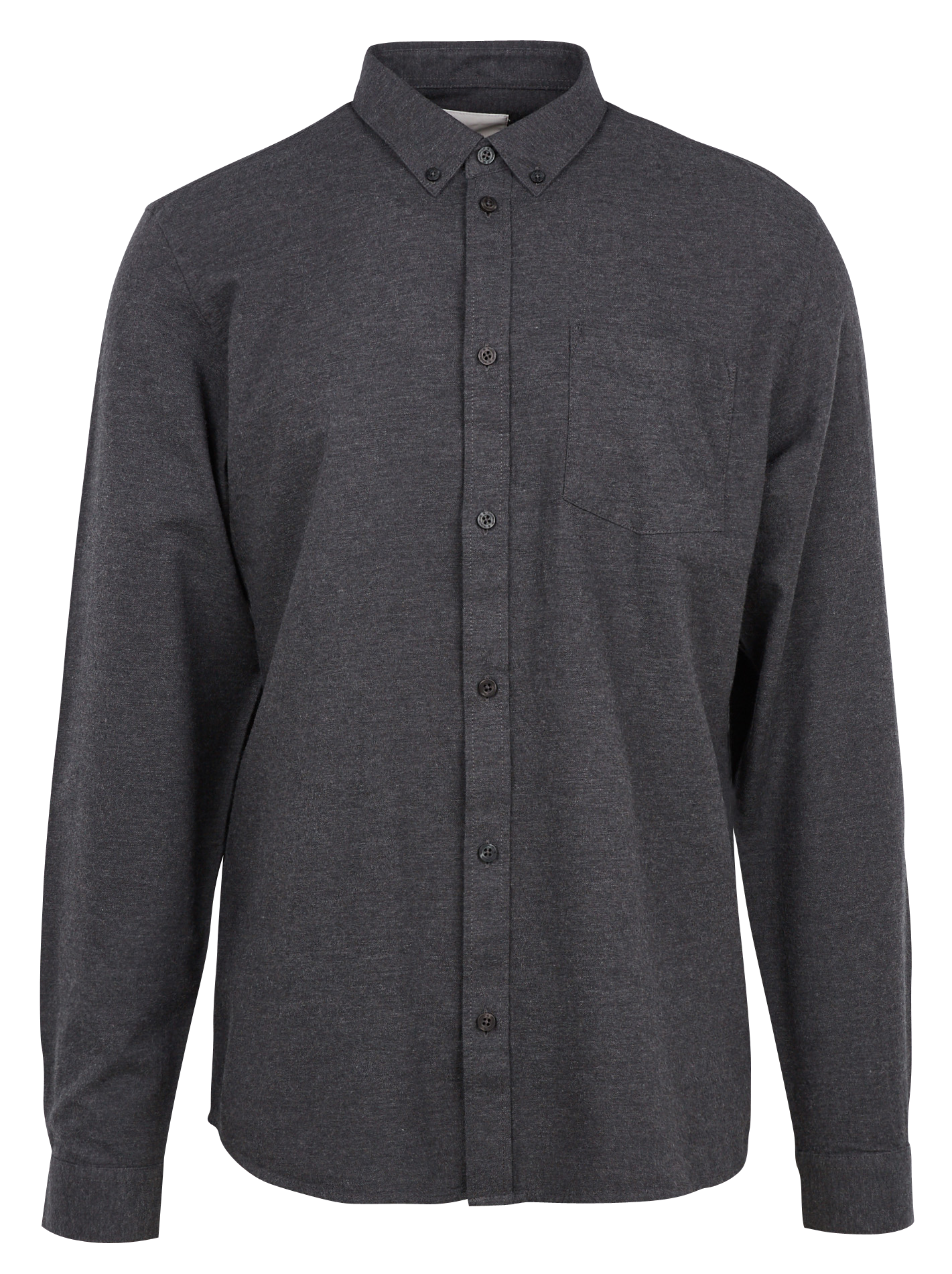 Chemise col américain regular-fit en coton | Argent