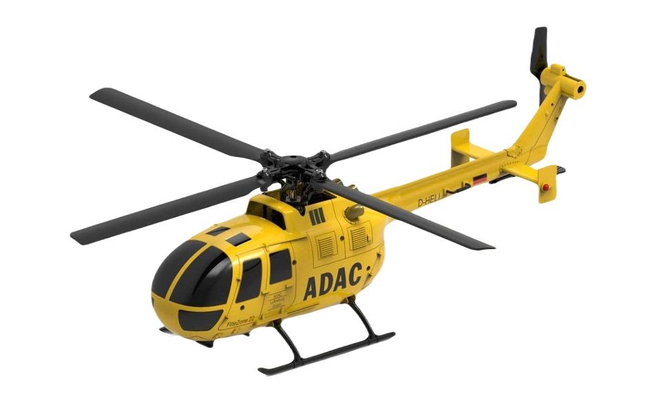 Helikopter Bo105 ADAC 4-Kanal, 6G, RTFKleiner Singlerotor BO-105 Hubschrauber in ADAC Lackierung mit 6G Gyro