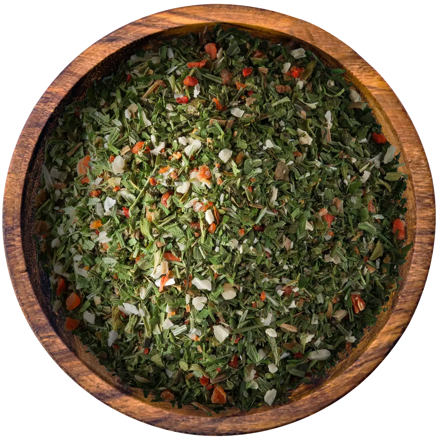 Salatkräuter, grob gemahlen, im Glas