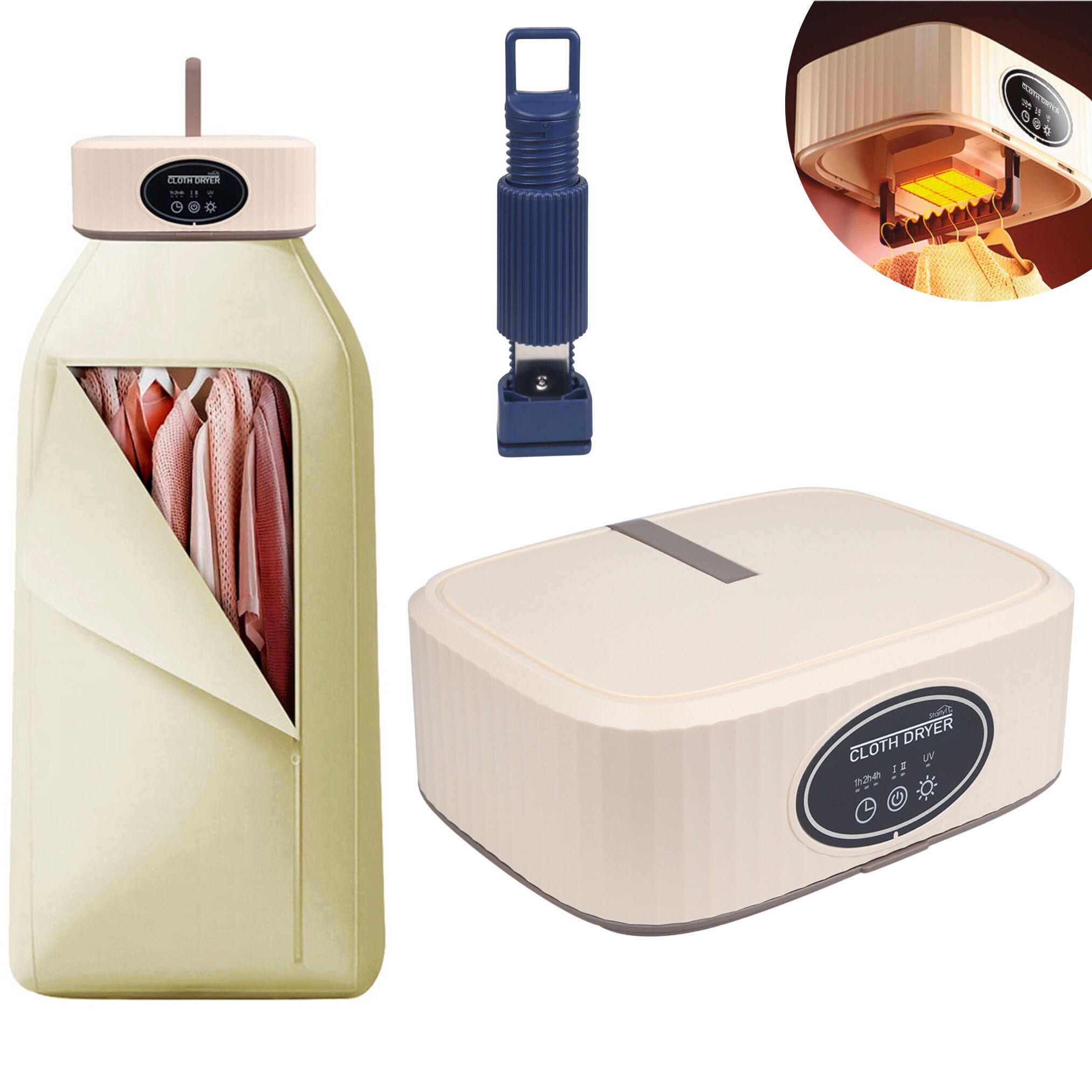 Starlyf® Elektrischer Wäschetrockner, klein und schmal zum Anhängen Cloth Dryer Set