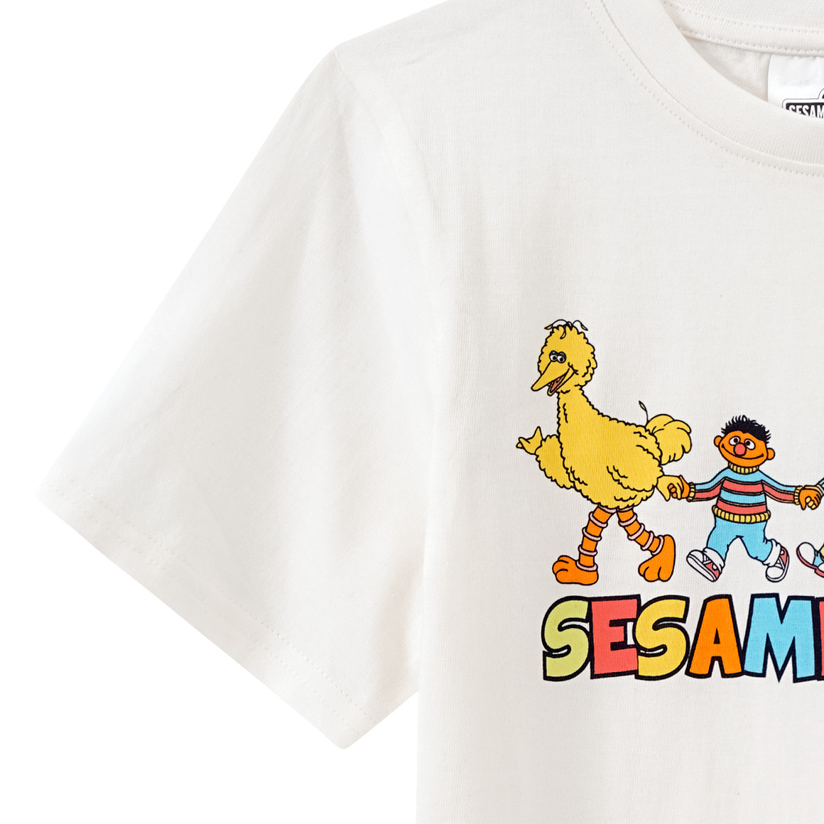 Topolino Sesamstraße T-Shirt mit großem Print weiss