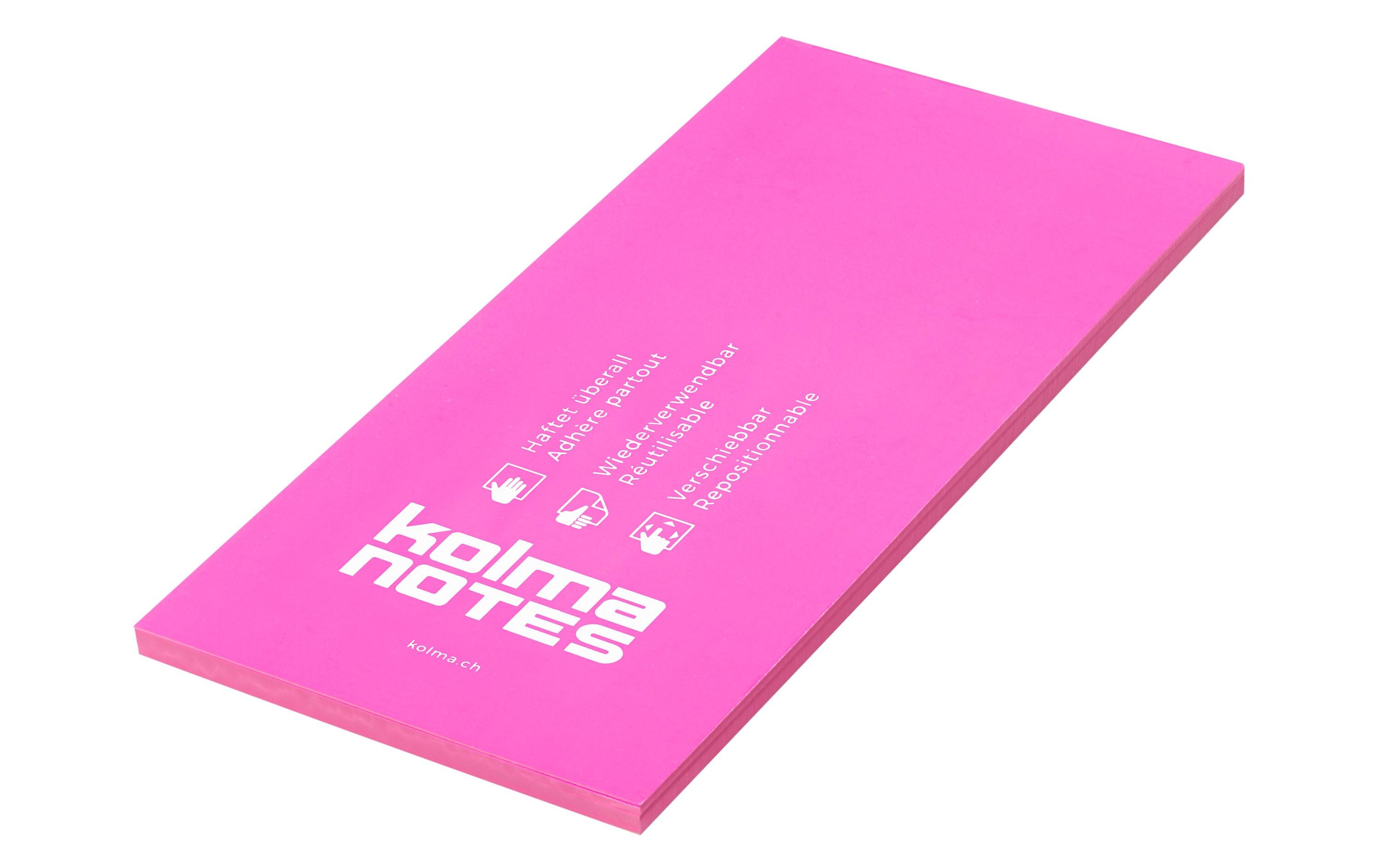NOTES 99 x 210 mm Pink, 100 BlattStatisch Haftende Notizzettel