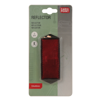 Carpoint Reflector Rood 104x40mm 2 Stuks