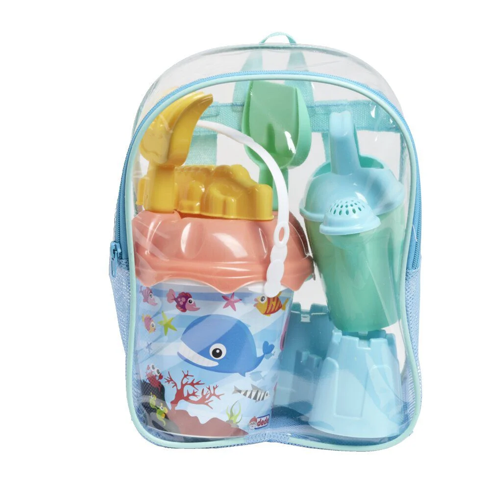 Seau de plage garni marin 5 pièces multicolore