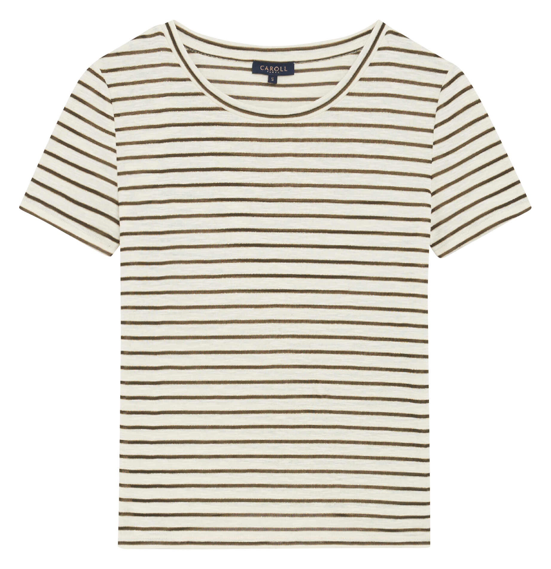 TPENNY - Tee-shirt col rond rayé en coton mélangé | Vert