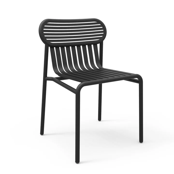 Petite Friture - Week-End Outdoor Stuhl, schwarz (RAL 9005)