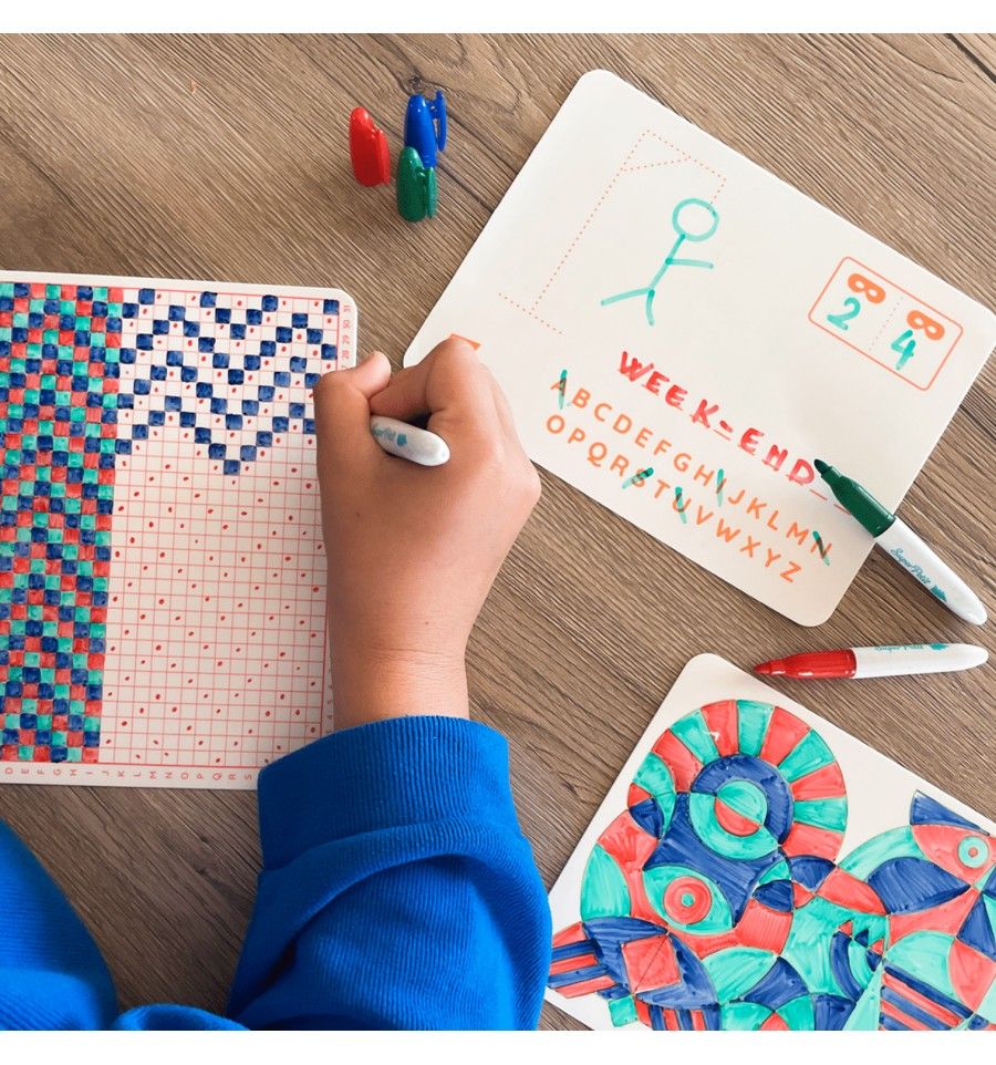 Set de 6 jeux de voyage réversibles en silicone Super Petit