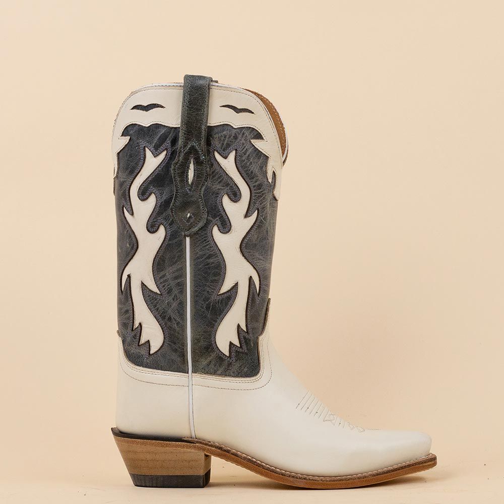 Old West LF1626E cowboylaarzen wit - grijs