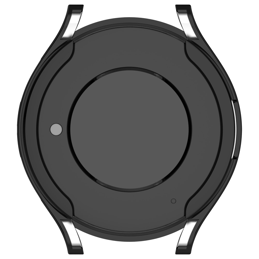 Samsung Galaxy Watch 6 (40mm) Galvanisierte Gummi Bumper Hülle mit Schutzfolie - Schwarz