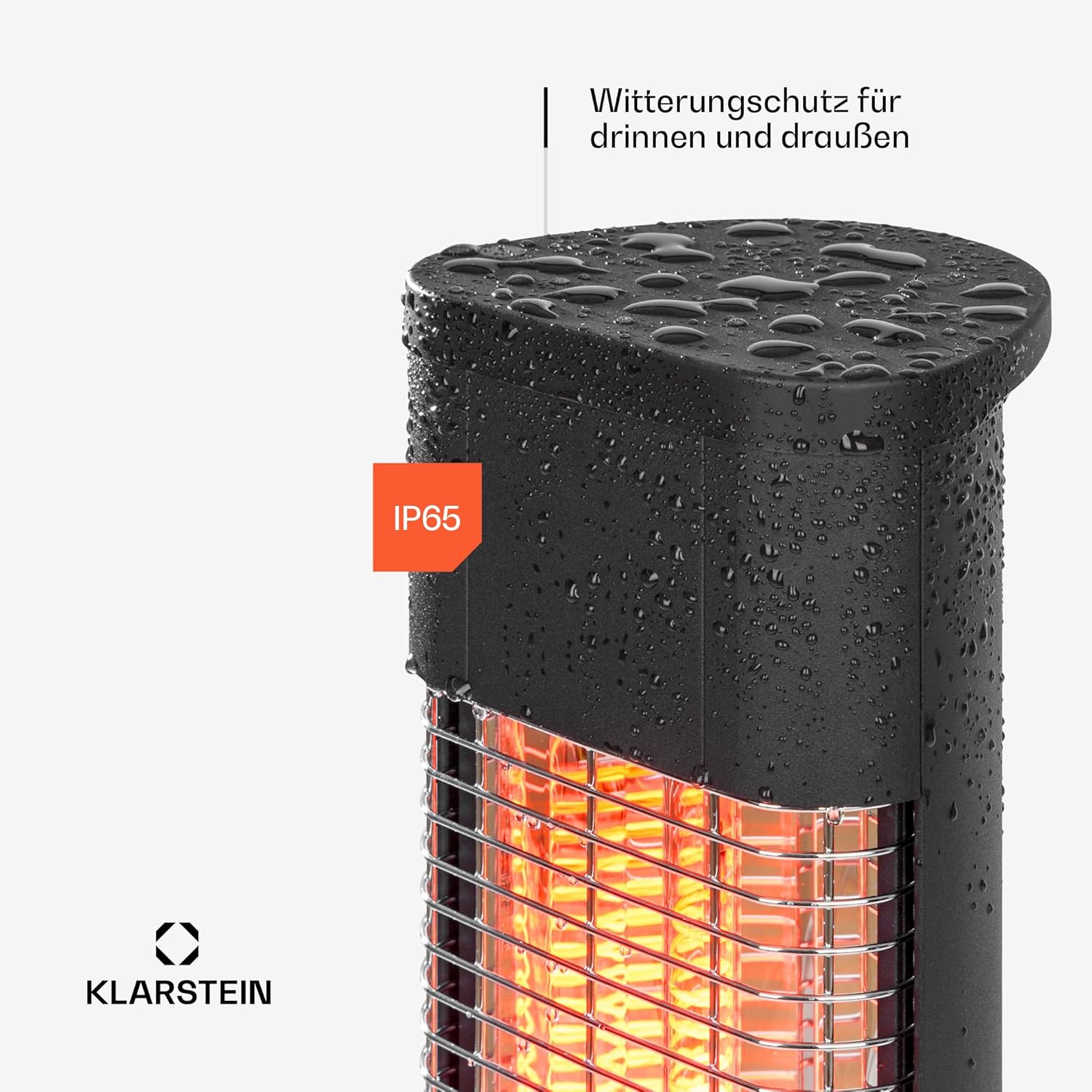 blumfeldt Infrarotheizung, Heizstrahler für den Innenraum, Infrarotheizung Standgerät, Sicher Elektroheizung mit Kippschutz, Energieeffiziente Heizung mit IP65, Terrassen-Heizstrahler, 1200 Watt