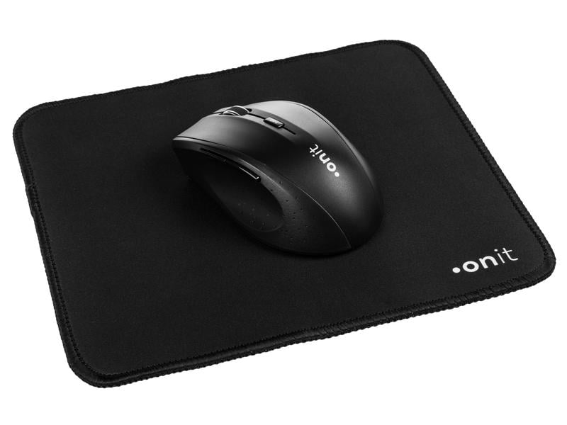 onit Mausmatte Standard Schwarz Mauspad aus weichem Schaumstoff