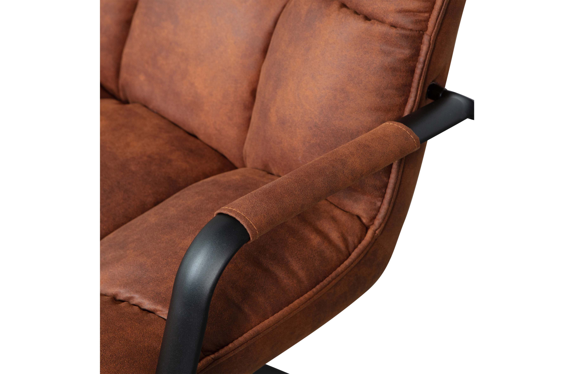 WOOOD draaifauteuil Jouke met armleuning kunstleer- Cognac