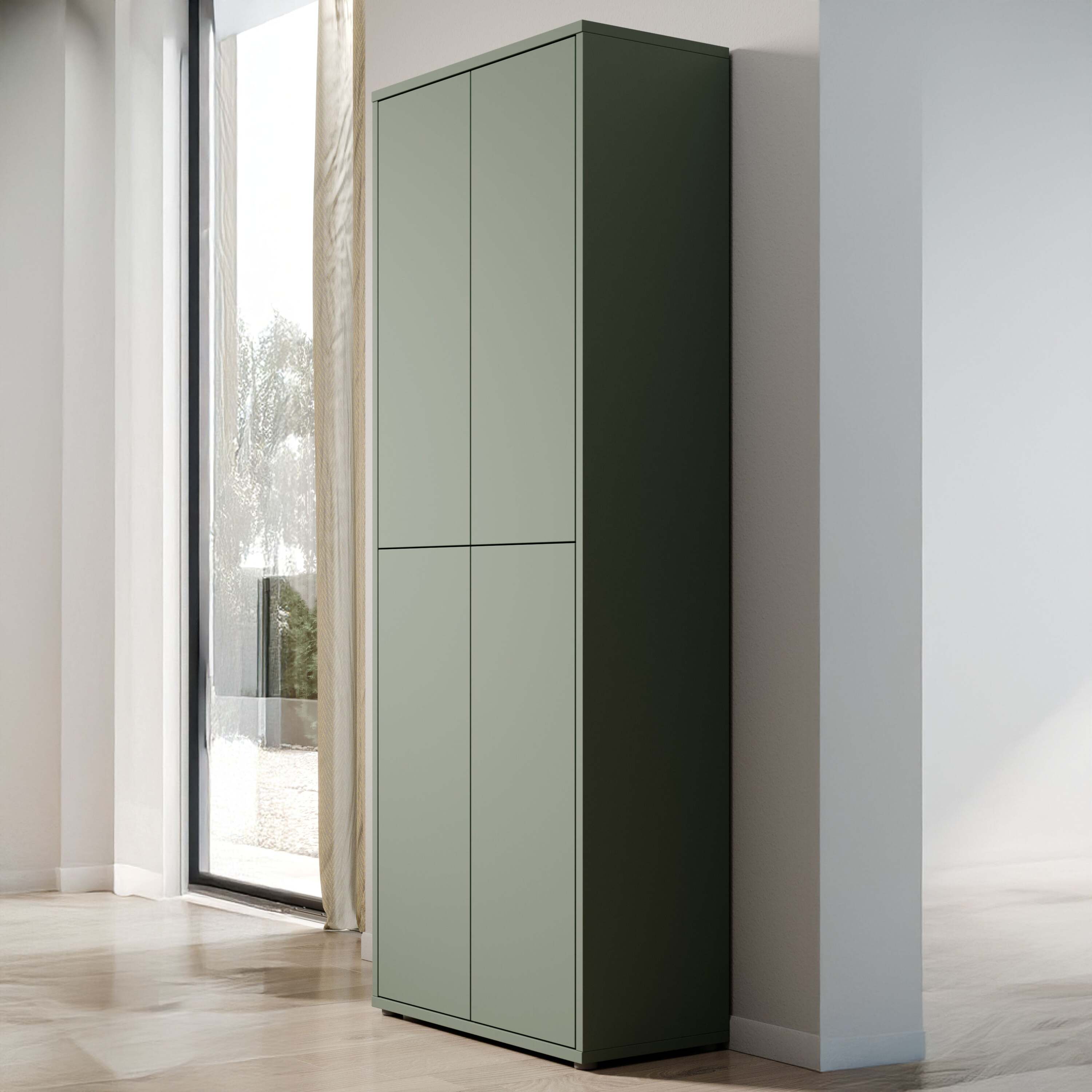 Meubella - Schoenenkast Amber - Groen - 75 cm