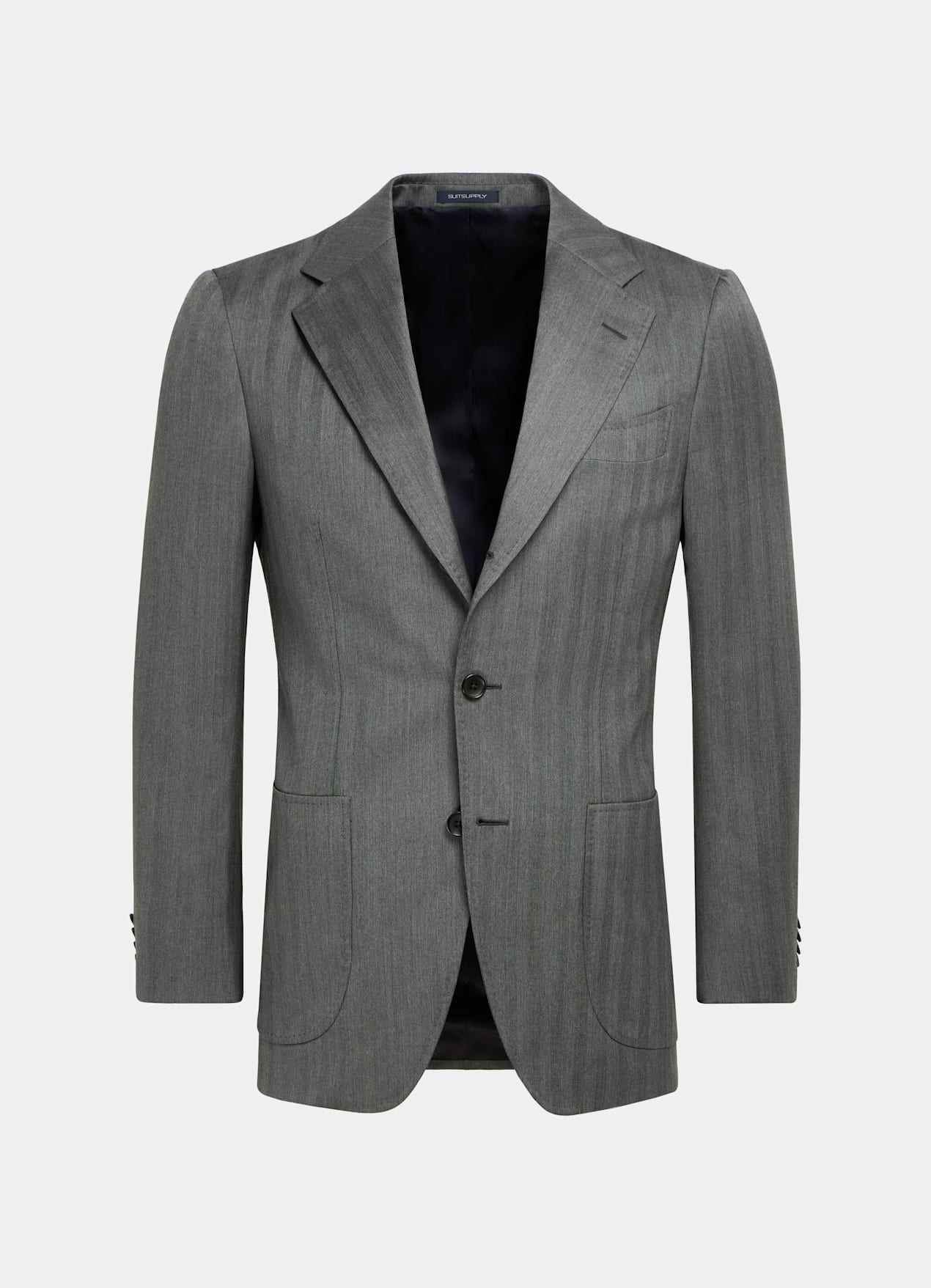 Costume Havana coupe Tailored gris moyen à chevrons