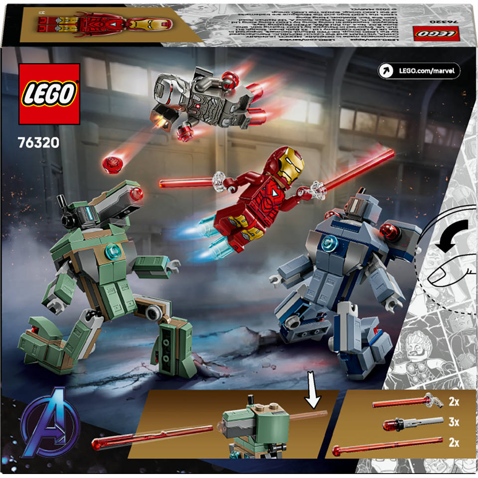 LEGO Marvel Iron Man en War Machine vs. Hammer Drones 76320