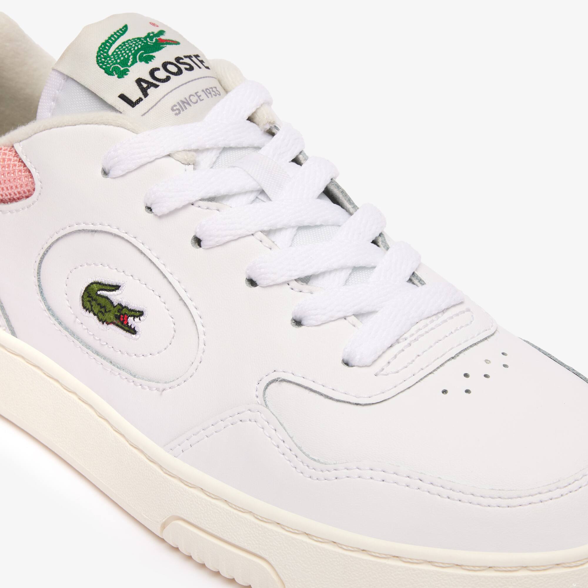 Damen-Sneaker Lineset aus Leder mit Kontrast Sneakers - Weiss - Lacoste - Damen