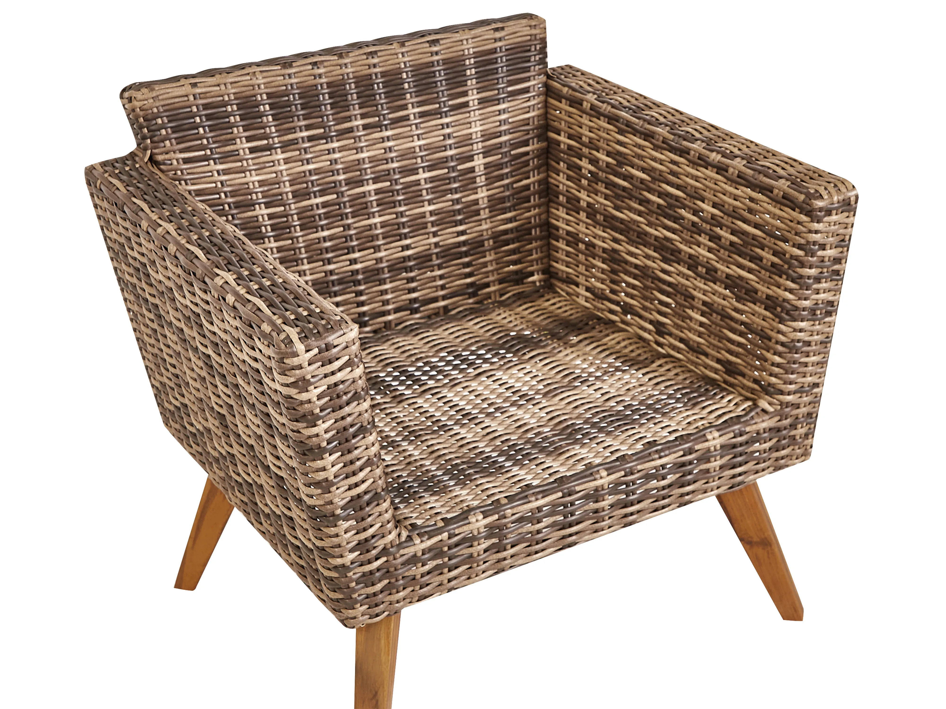 Loungeset met tafel 5-zits VITTORIA XL PE rotan Olijfgroen