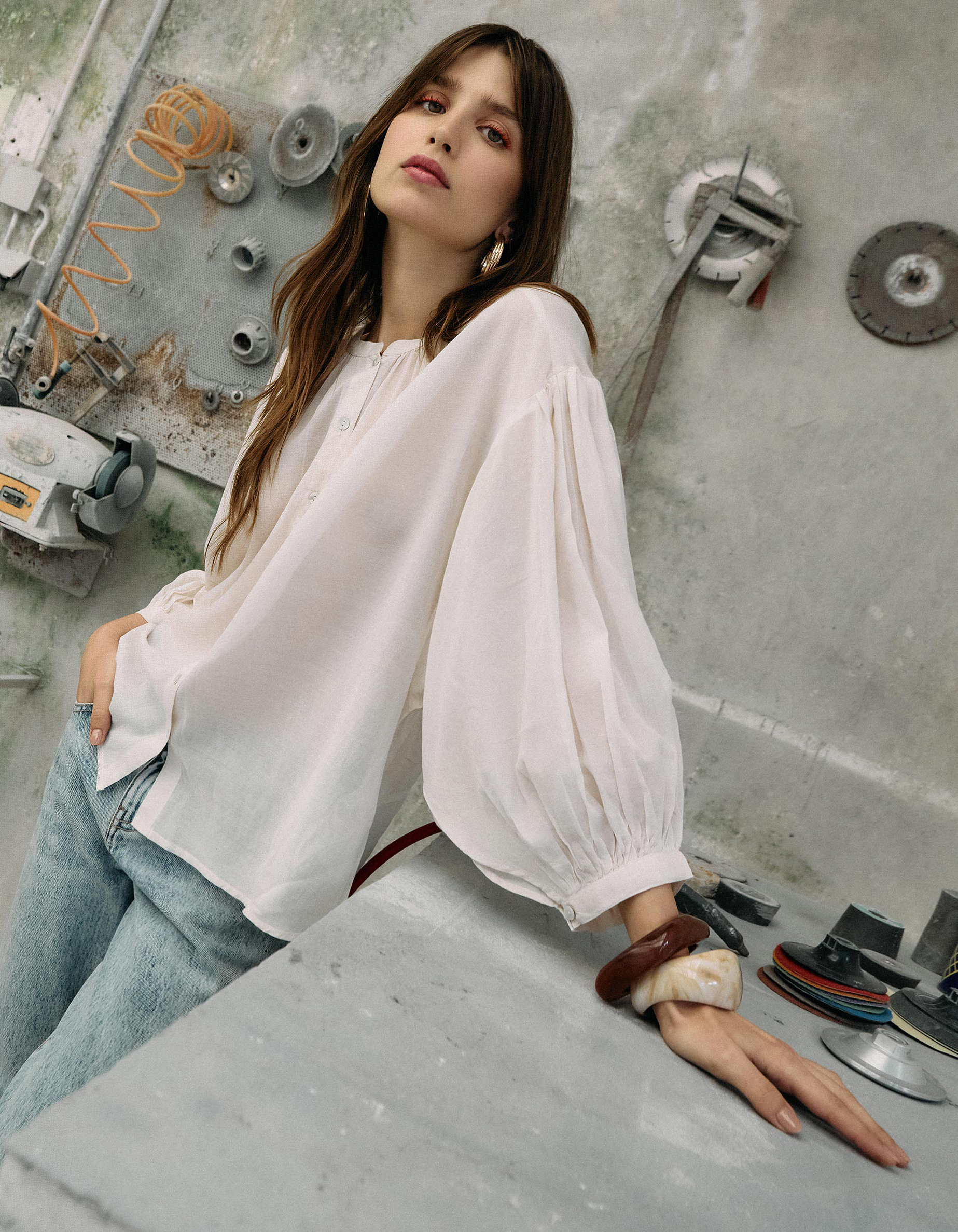 Blusa, Mulher, Bege Claro