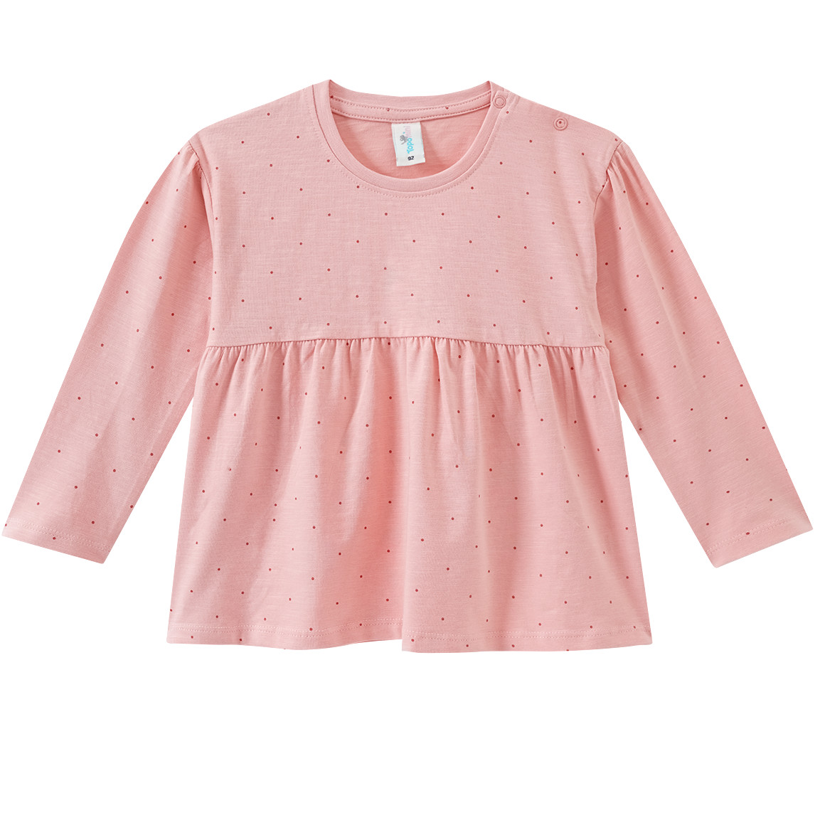 Topomini Baby Langarmshirt mit Pünktchen rosa