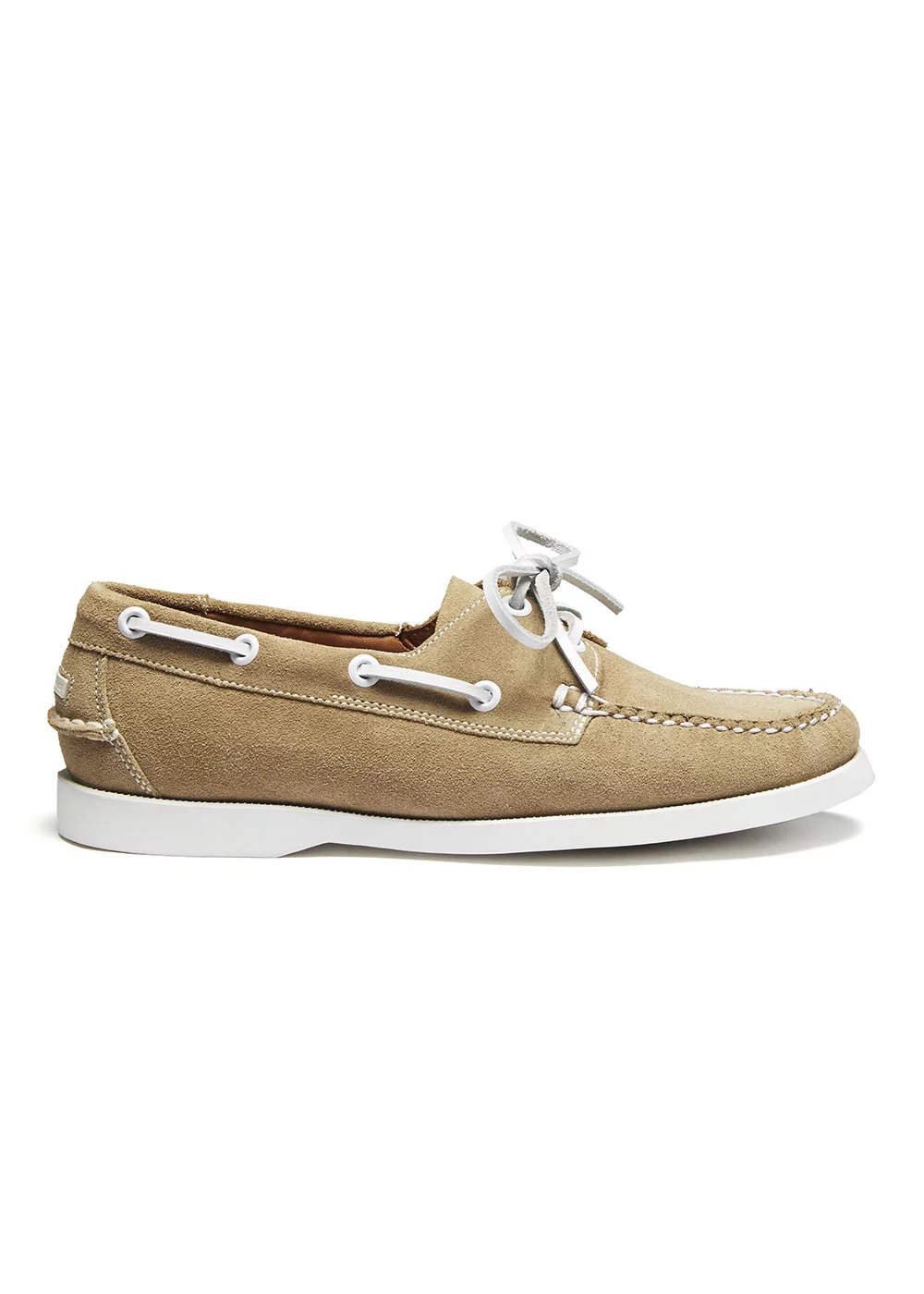 MOCASSIN BOAT SHOE VELOURS BEIGE